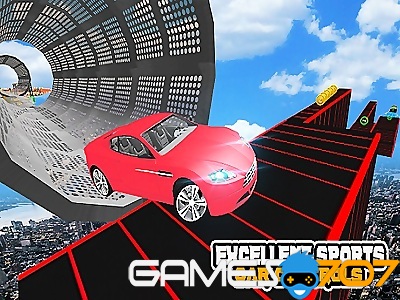 Mega-Auto-Rampe Unmögliches Stunt-Spiel