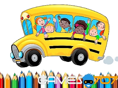 Школьная автобусная раскраска