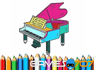 Libro da colorare per pianoforte BTS
