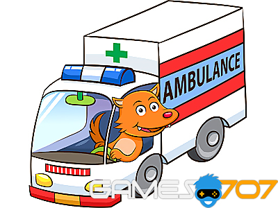 Cartoon-Krankenwagen-Puzzle