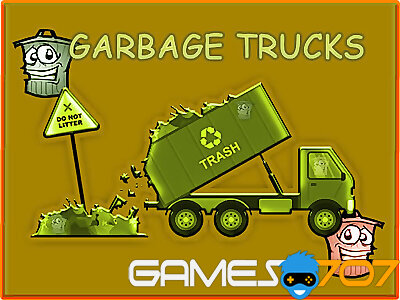 Müllwagen mit verstecktem Mülleimer