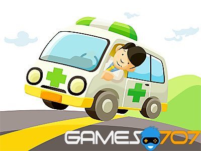Diapositive de dessin animé sur les ambulances