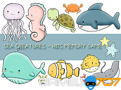 Bambini Memoria delle creature del mare