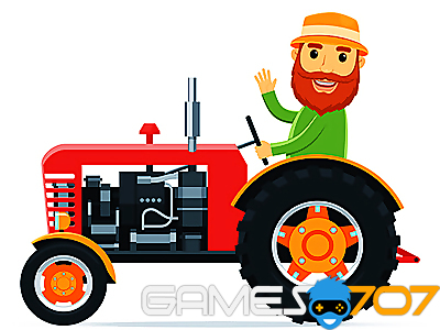 Tractores agrícolas de dibujos animados