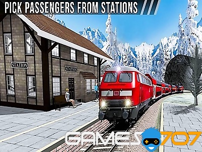 Uphill Station Bullet Passenger Train Drive Game