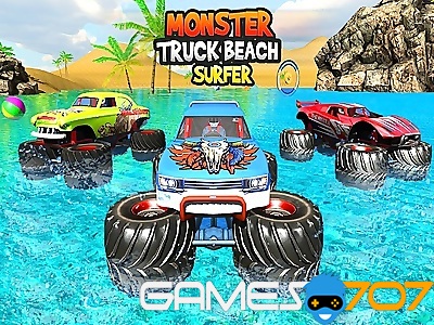 Monster Truck Water Surfing : Jeux de course de camions