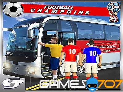 Juego de simulación de transporte en autobús para jugadores de fútbol