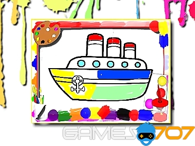 Libro da colorare delle barche