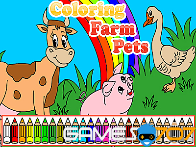 Раскраска домашних животных на ферме