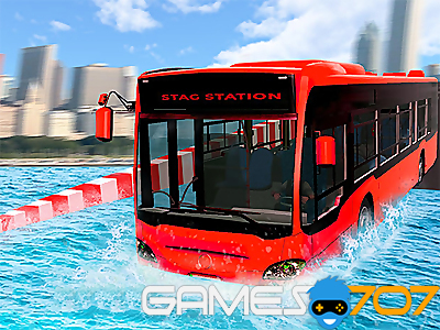 Extrem Wasser schwimmender Bus