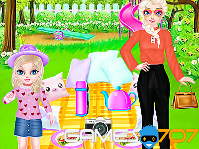 Prinzessin-Familien-Picknick-Tag