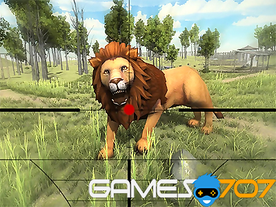 Caza de leones en 3D