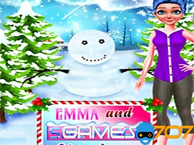 Noël d'Emma et du bonhomme de neige