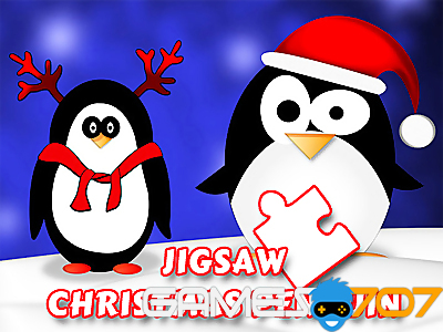 Puzzle de pingüinos de Navidad