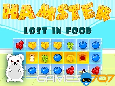 Hamster perdu dans la nourriture